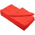 Global Industrial 16 x 16 300 GSM Microfiber Cleaning Cloths, Red, 12PK 670234